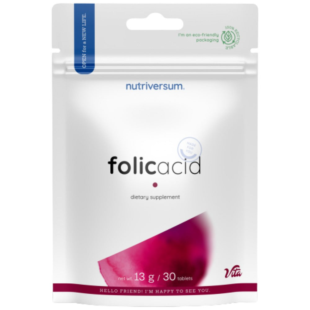 Nutriversum Folic Acid 500 mcg - Фолиева киселина 500 mcg