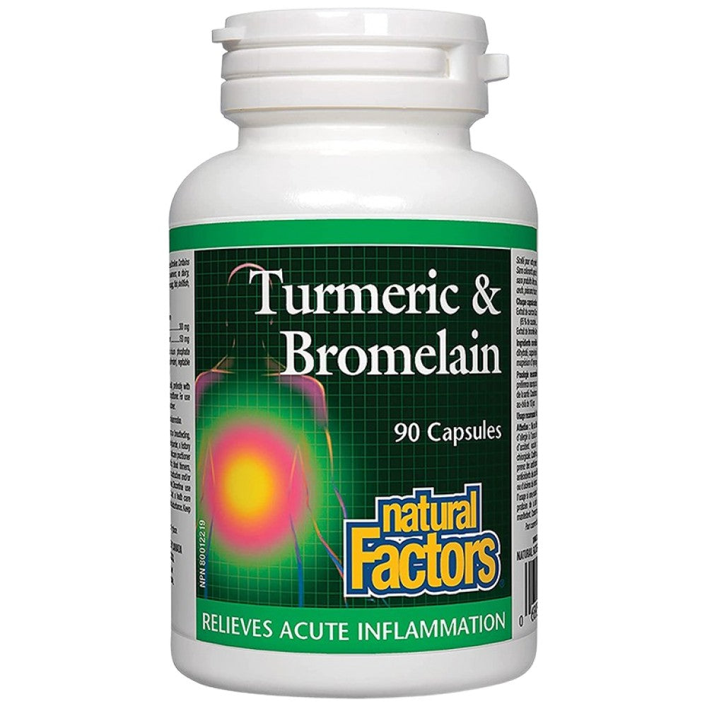 Natural Factors Turmeric & Bromelain - Куркума с бромелаин