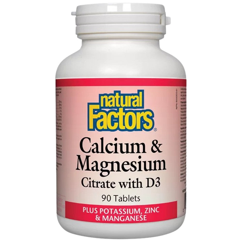 Natural Factors Calcium & Magnesium Citrate with D3 - Калциев и магнезиев цитрат с Д3