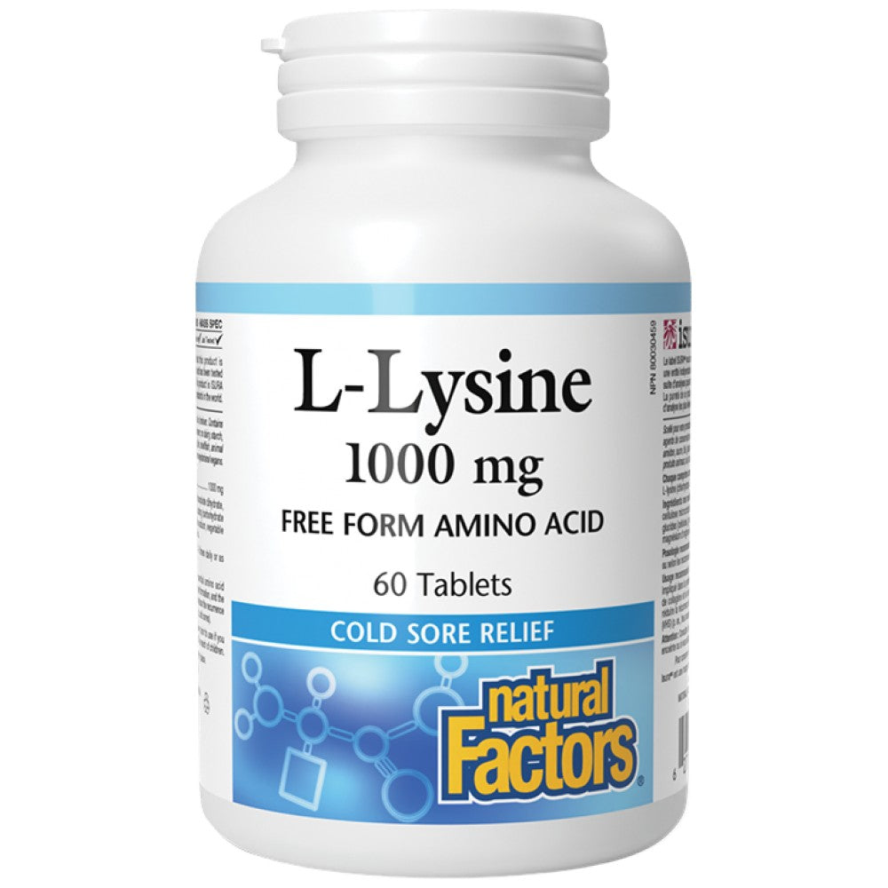 Natural Factors L-Lysine 1000 mg - L-Лизин 1000 mg