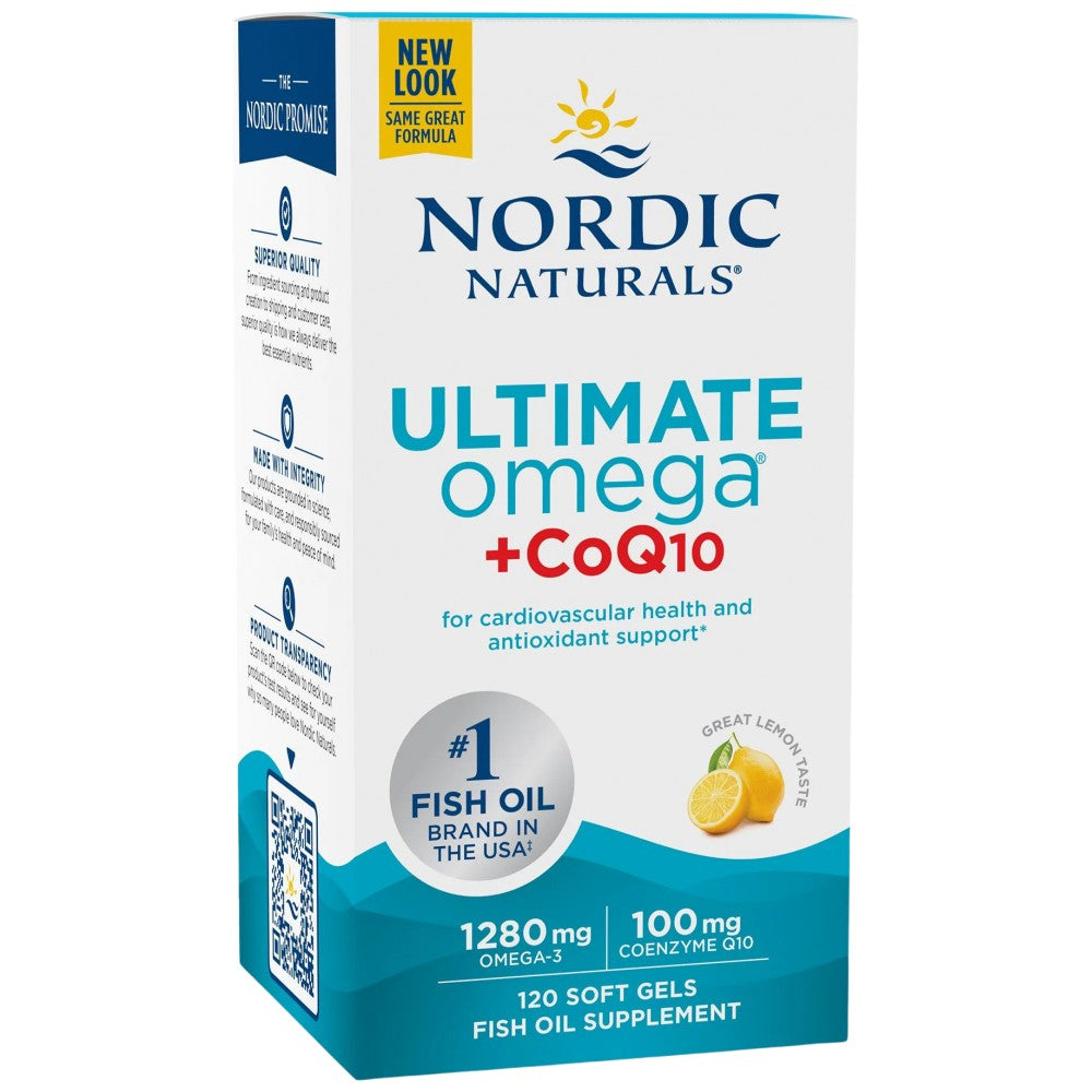 Nordic Naturals Ultimate Omega 1280 mg + CoQ10 - Концентрирано рибено масло с коензим Q10