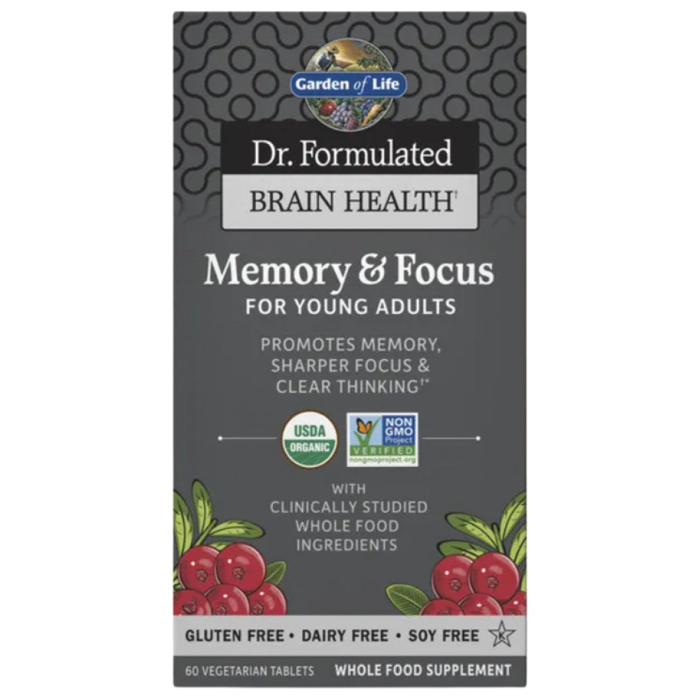 Garden Of Life Dr. Formulated Memory & Focus for Young Adults - Формула за памет и фокус
