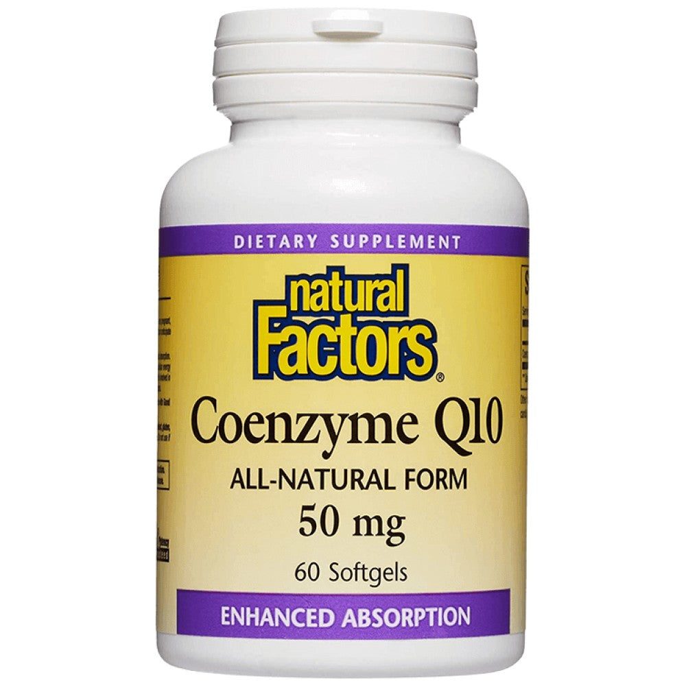 Natural Factors Coenzyme Q10 50 mg All-Natural Form - Коензим Q10 50 mg