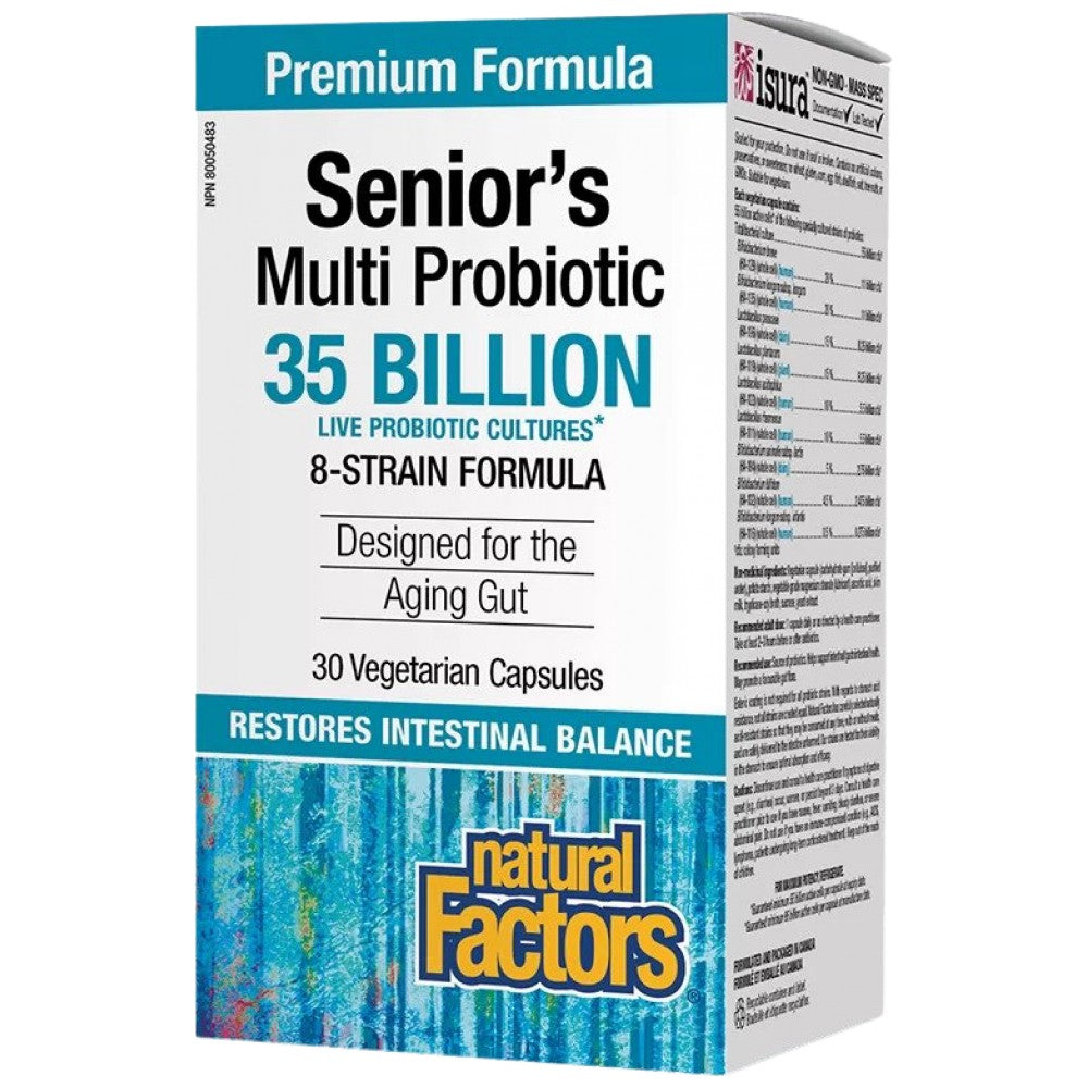 Natural Factors Senior's Multi Probiotic 35 Billion 8 Strains - Пробиотик за възрастни 35 млрд.