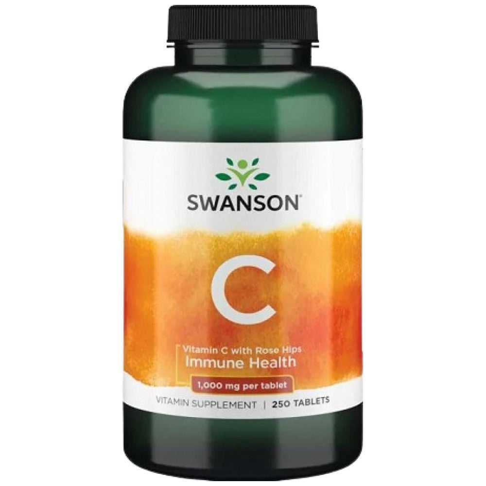 SWANSON Vitamin C with Rose Hips 1000 mg - Витамин Ц с шипка 1000 mg