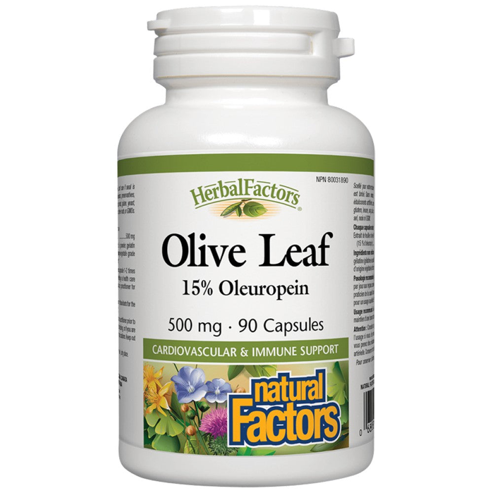 Natural Factors Olive Leaf 500 mg - Маслинови листа 500 mg