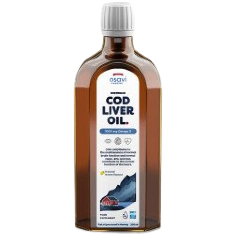 Osavi Norwegian Cod Liver Oil Different Flavors Liquid Omega - Течно норвежко масло от черен дроб на треска