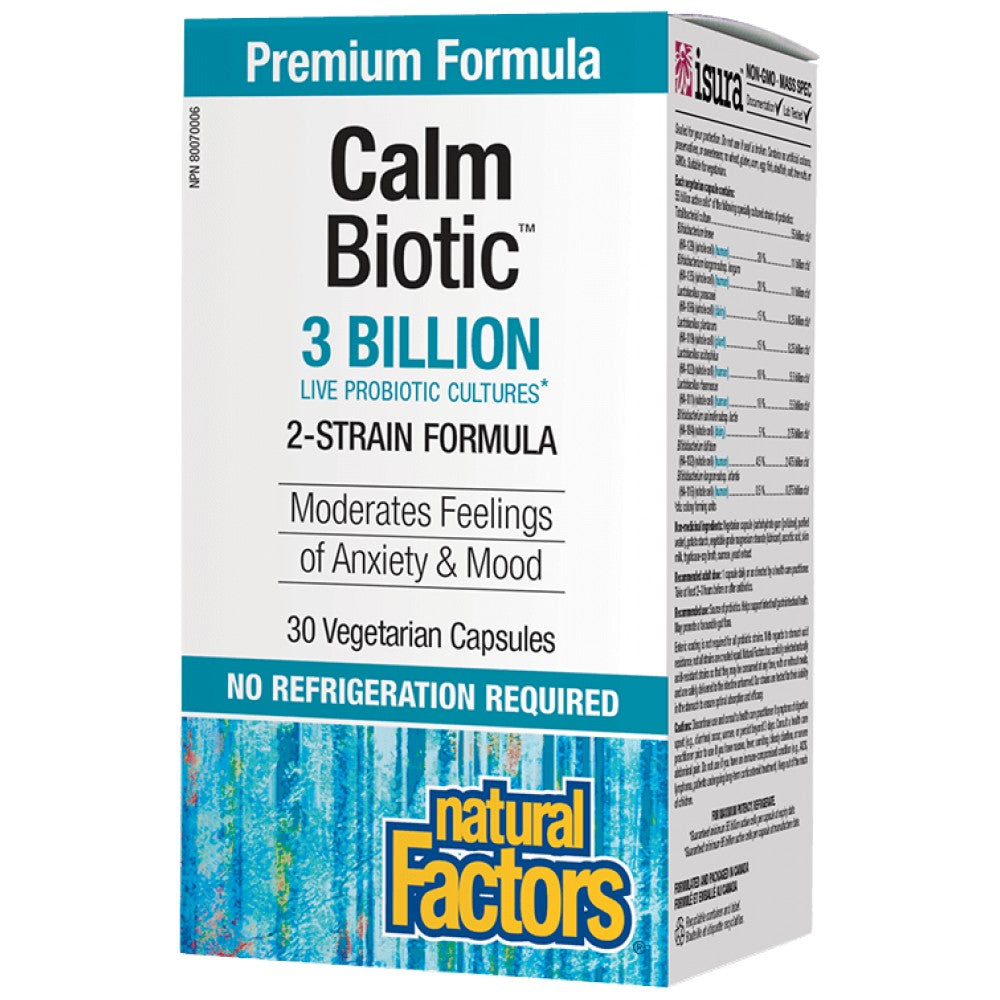 Natural Factors Calm Biotic 3 Billion Live Probiotic Cultures, 2 Strains - Пробиотик за спокойствие
