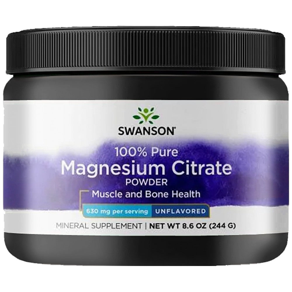 SWANSON 100% Pure Magnesium Citrate Powder - Магнезиев цитрат на прах