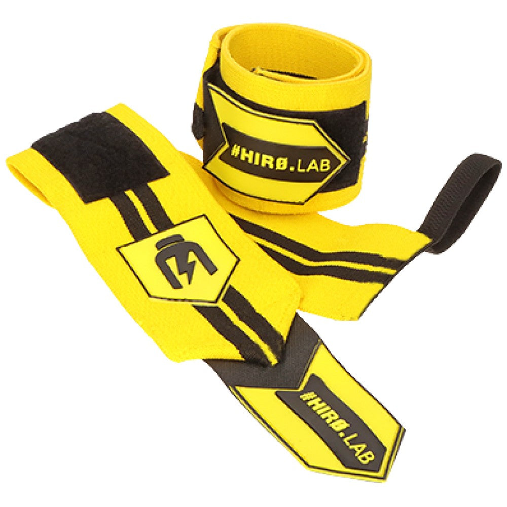 Hero.Lab Wrist Wraps Yellow & Black - Накитници за китки жълто и черно