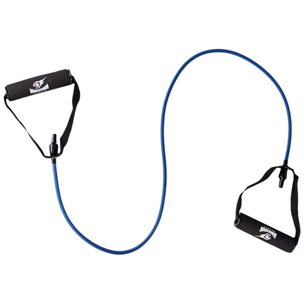 Фитнес Ластик за Тренировка с Ръкохватки - 10 kg (Син) / Fitness Band with Grips - 10 kg