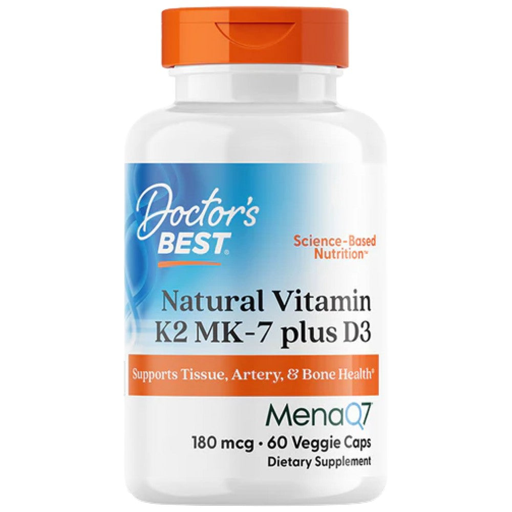 Doctor’s Best Vitamin K2 MK-7 180 mcg Plus D-3 - Витамин К2 МК-7 с Д3