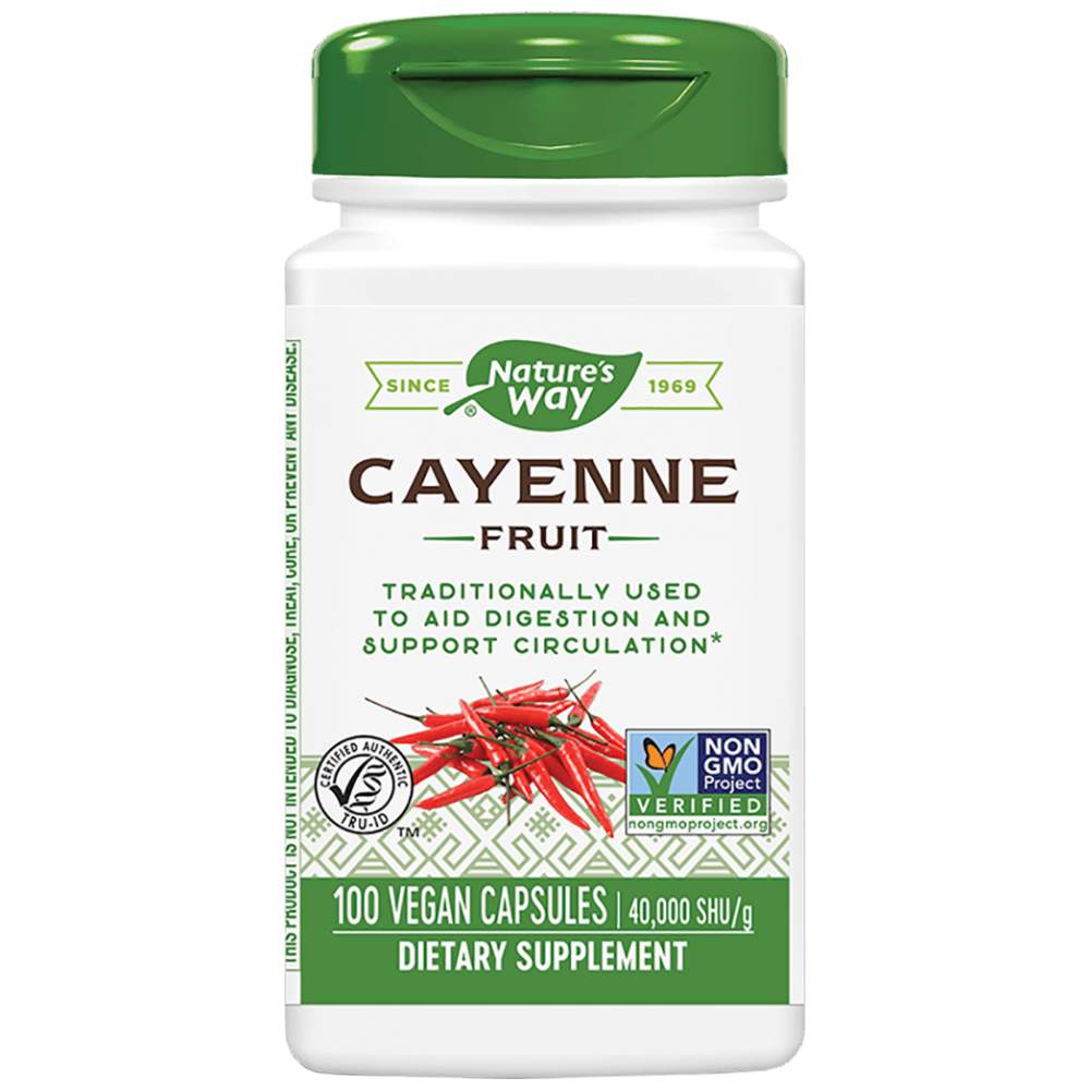 Nature’s Way Cayenne Fruit 450 mg - Лют червен пипер 450 mg