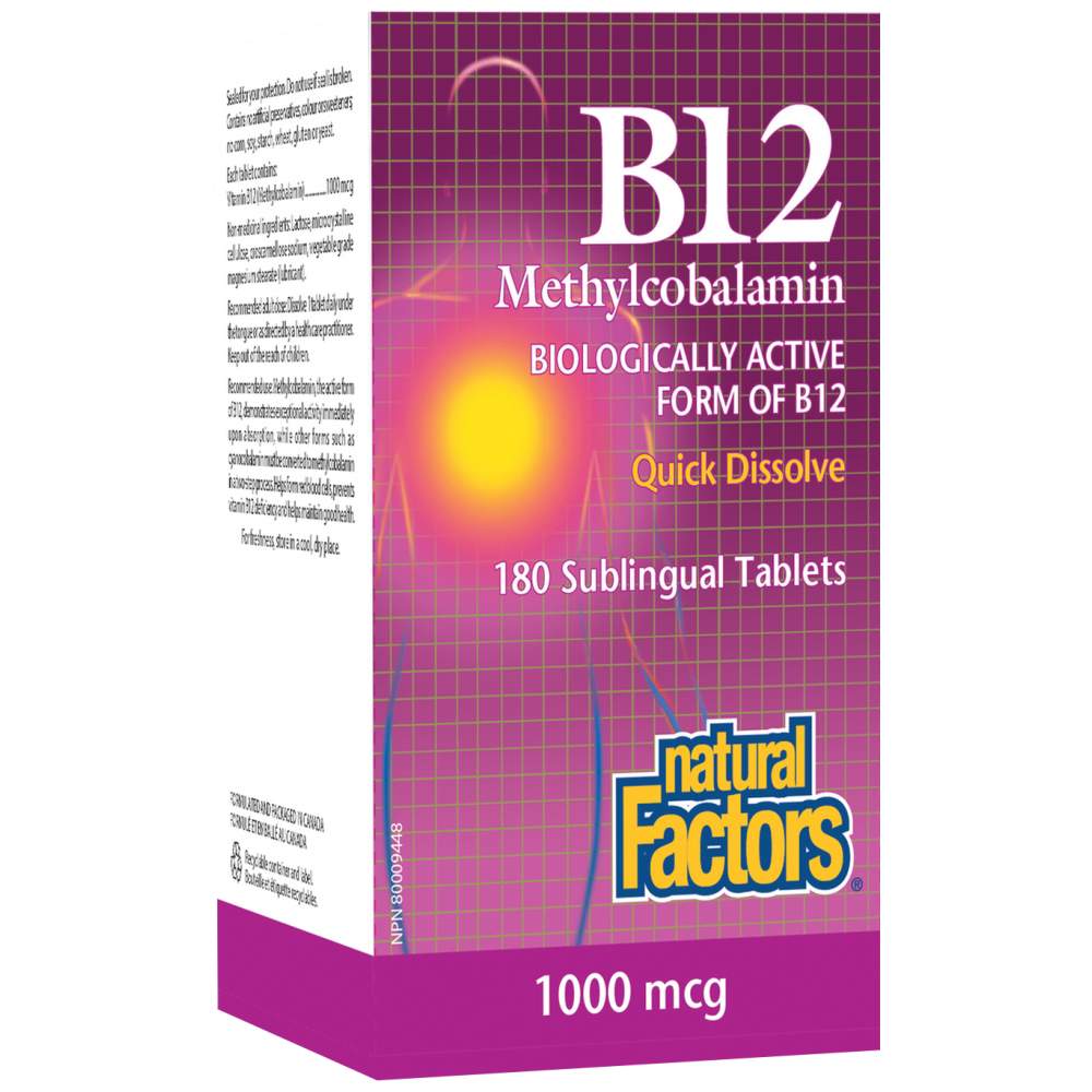 Natural Factors B12 Methylcobalamin 1000 mcg - Витамин B12 метилкобаламин 1000 mcg