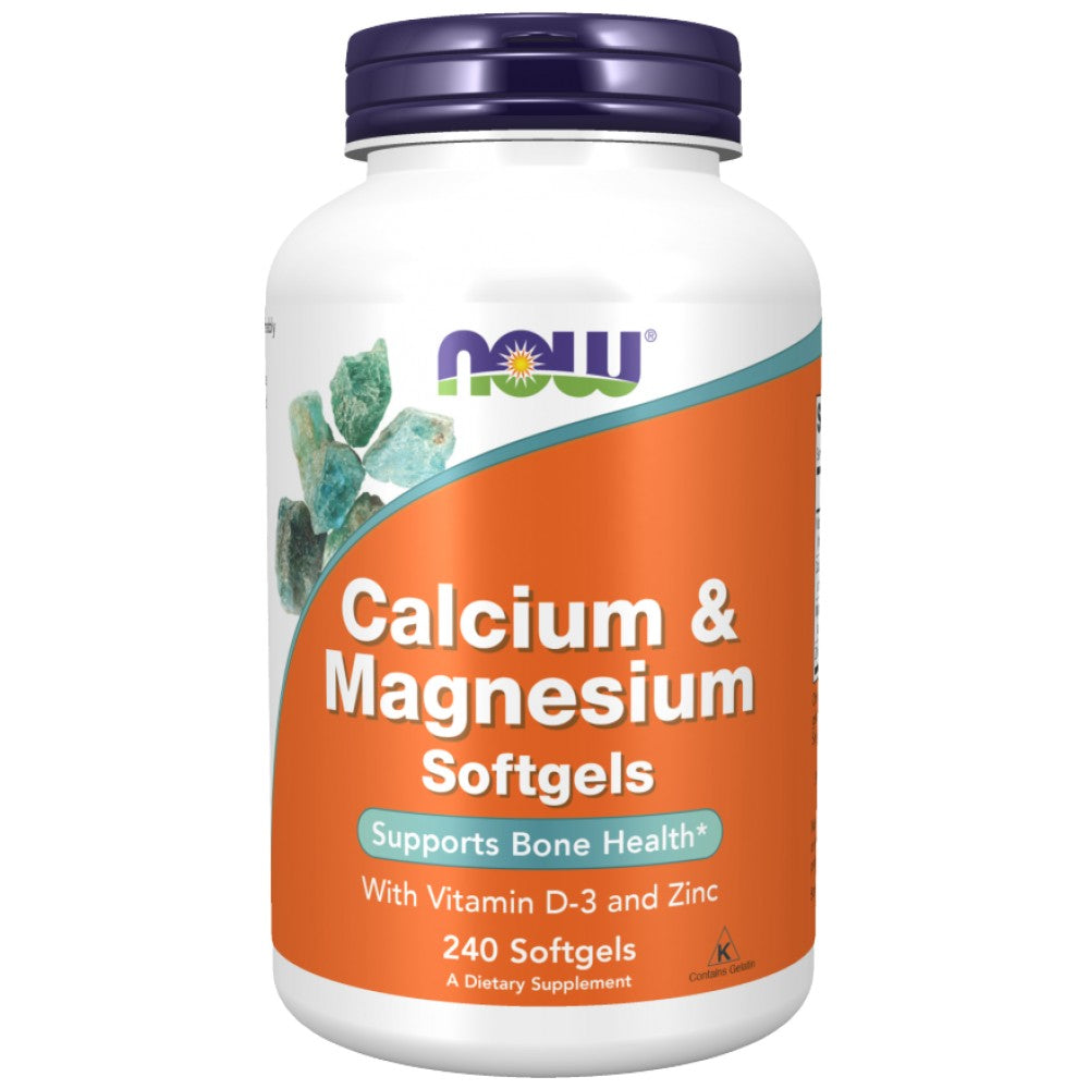 NOW Foods Calcium & Magnesium Softgels with Vit D and Zinc - Калций и магнезий с Витамин D и цинк