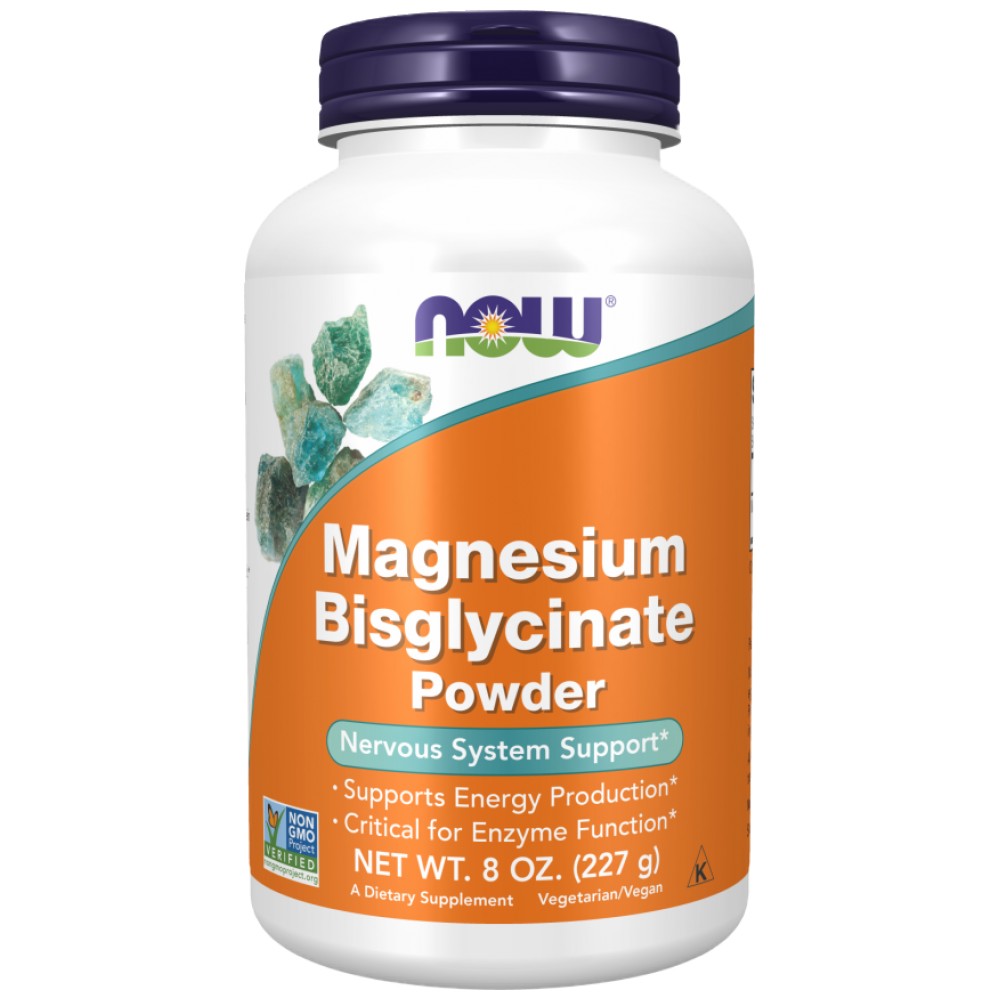 NOW Foods Magnesium Bisglycinate Powder - Магнезиев бисглицинат на прах