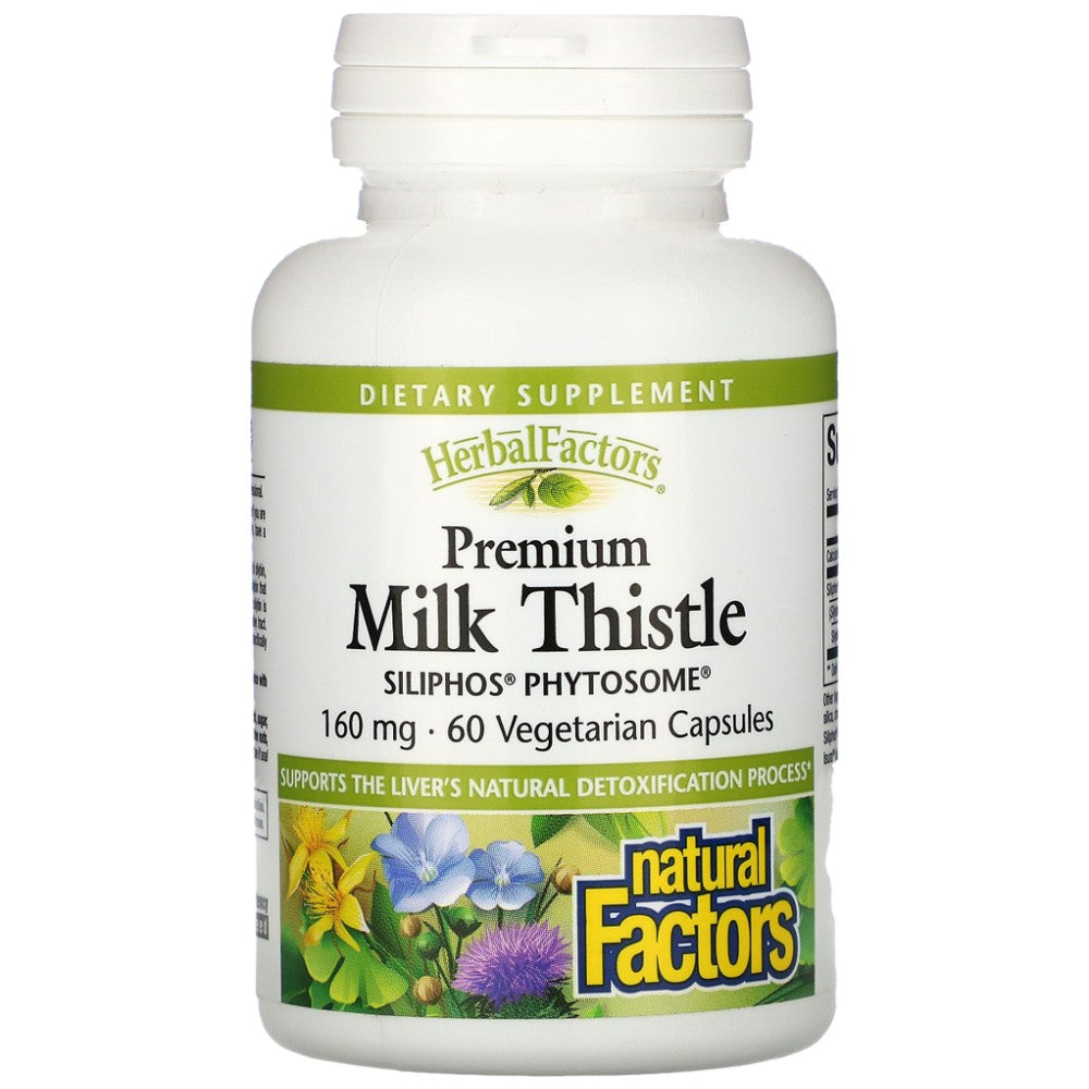 Natural Factors Premium Milk Thistle Siliphos Phytosome 160 mg - Бял трън фитозома 160 mg