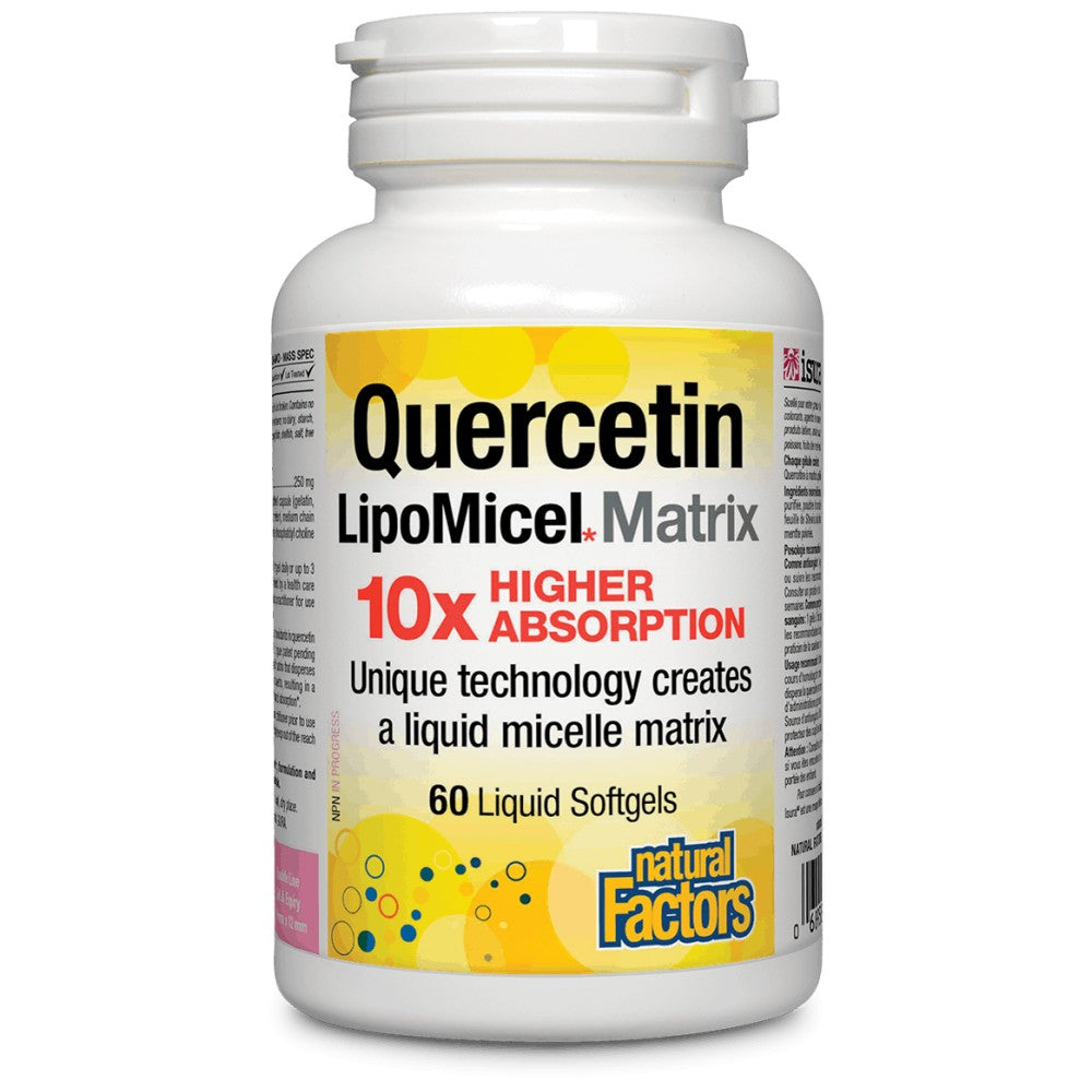 Natural Factors Quercetin 250 mg LipoMicel Matrix - Кверцетин 250 mg усвоима форма