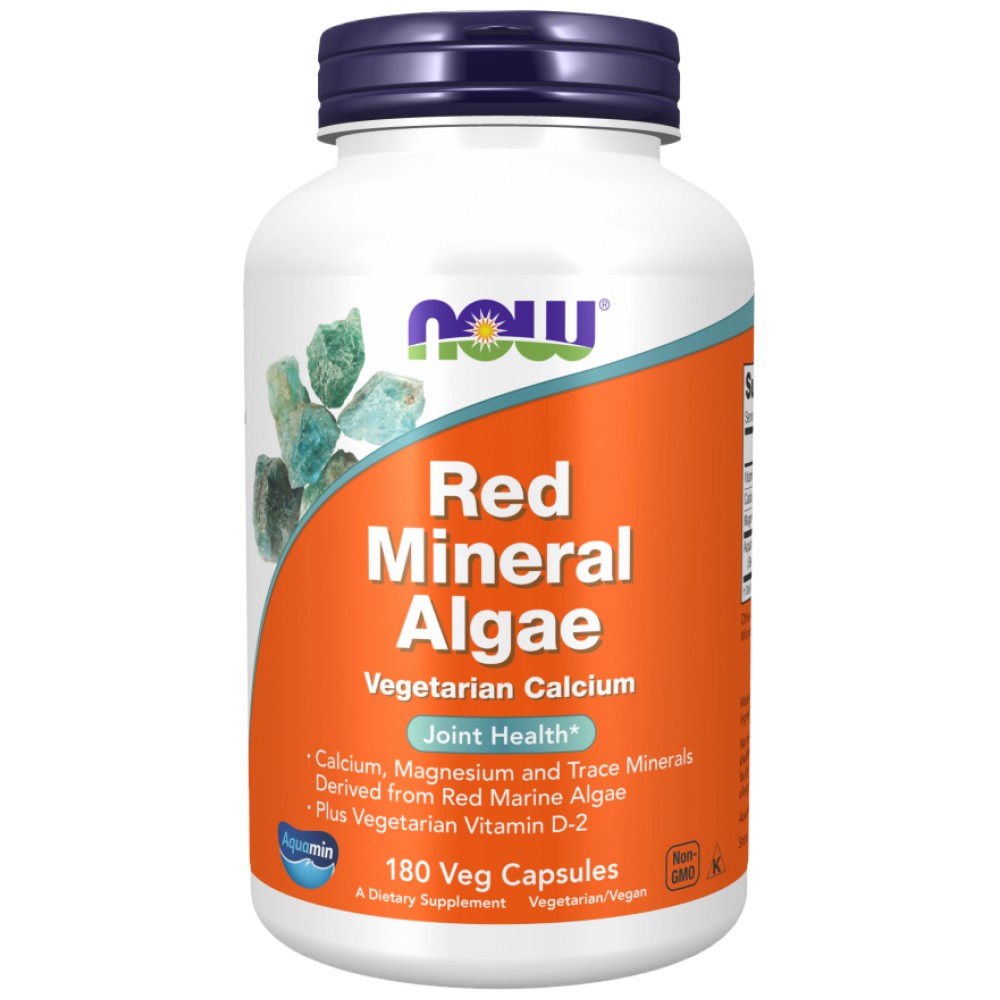 NOW Foods Red Mineral Algae - Червени минерални водорасли (калций)