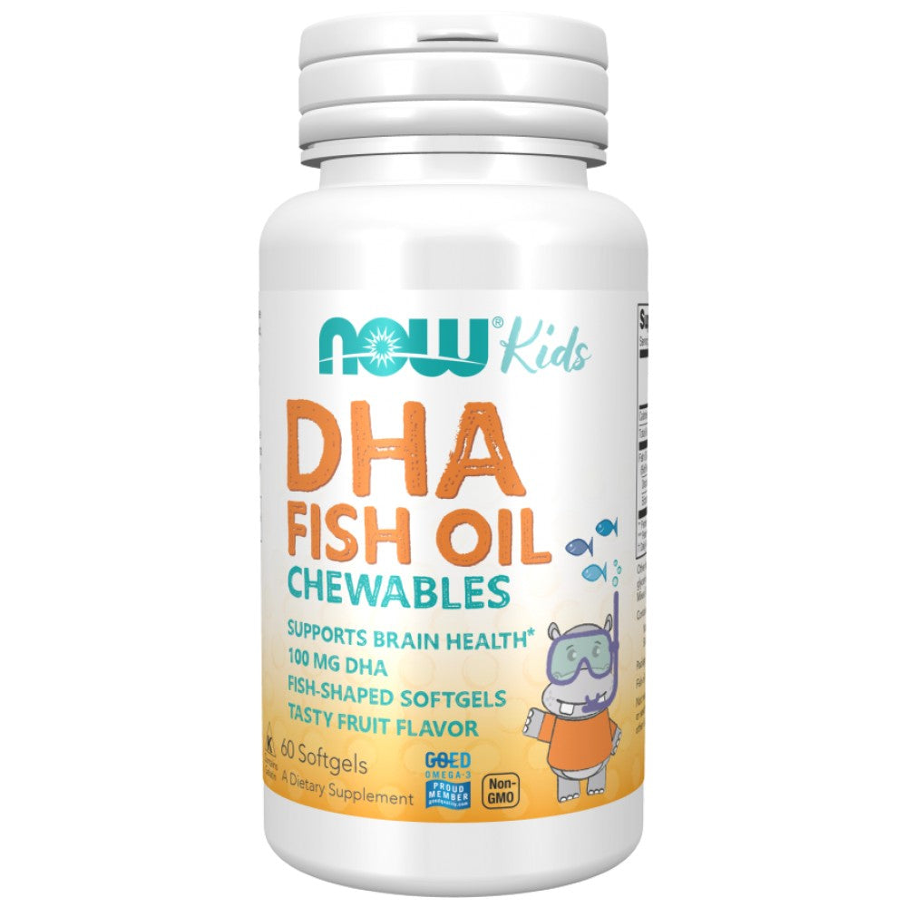 NOW Foods DHA 100 mg Kid's Chewable - Детска омега 3 (DHA)