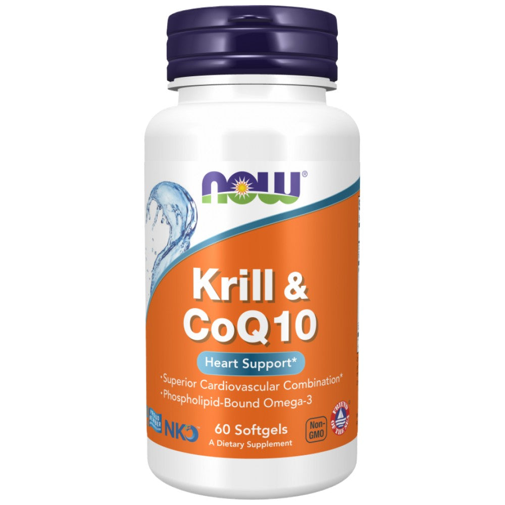NOW Foods Krill & CoQ10 Superior Cardiovascular Combination - Крилово масло с коензим Q10