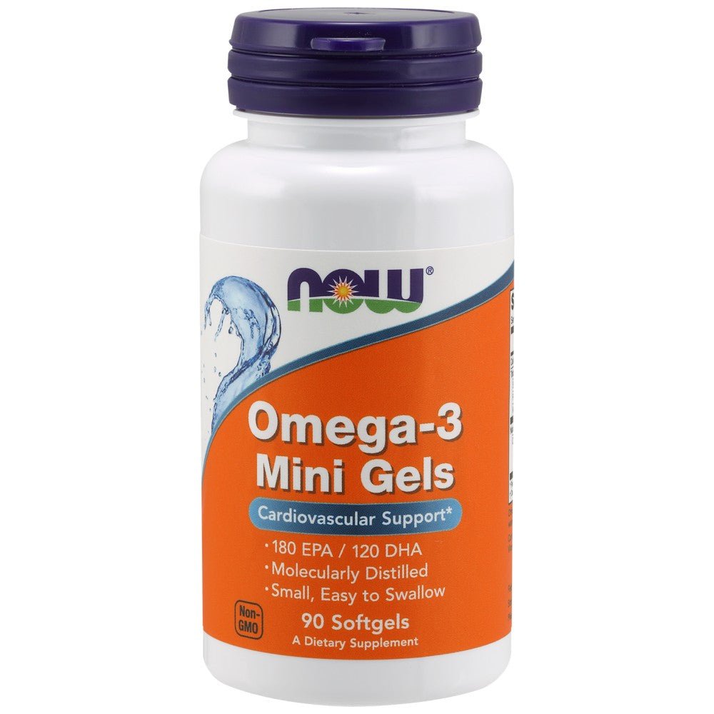 NOW Foods Omega-3 Mini Gels - Омега 3 рибено масло мини капсули