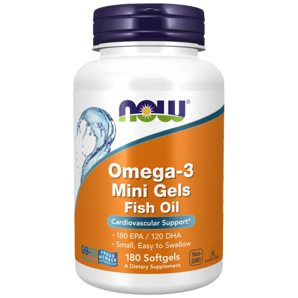 NOW Foods Omega-3 Mini Gels - Омега 3 рибено масло мини капсули