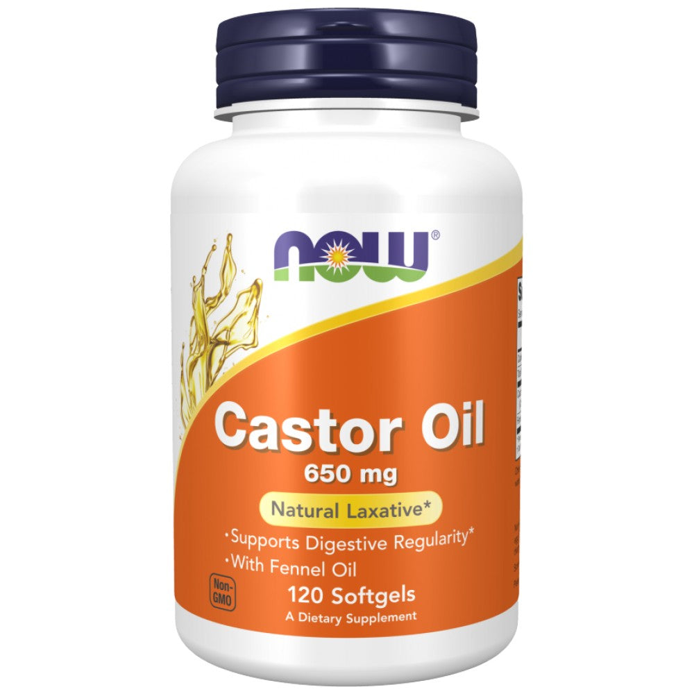 NOW Foods Castor Oil 650 mg - Рициново масло 650 mg