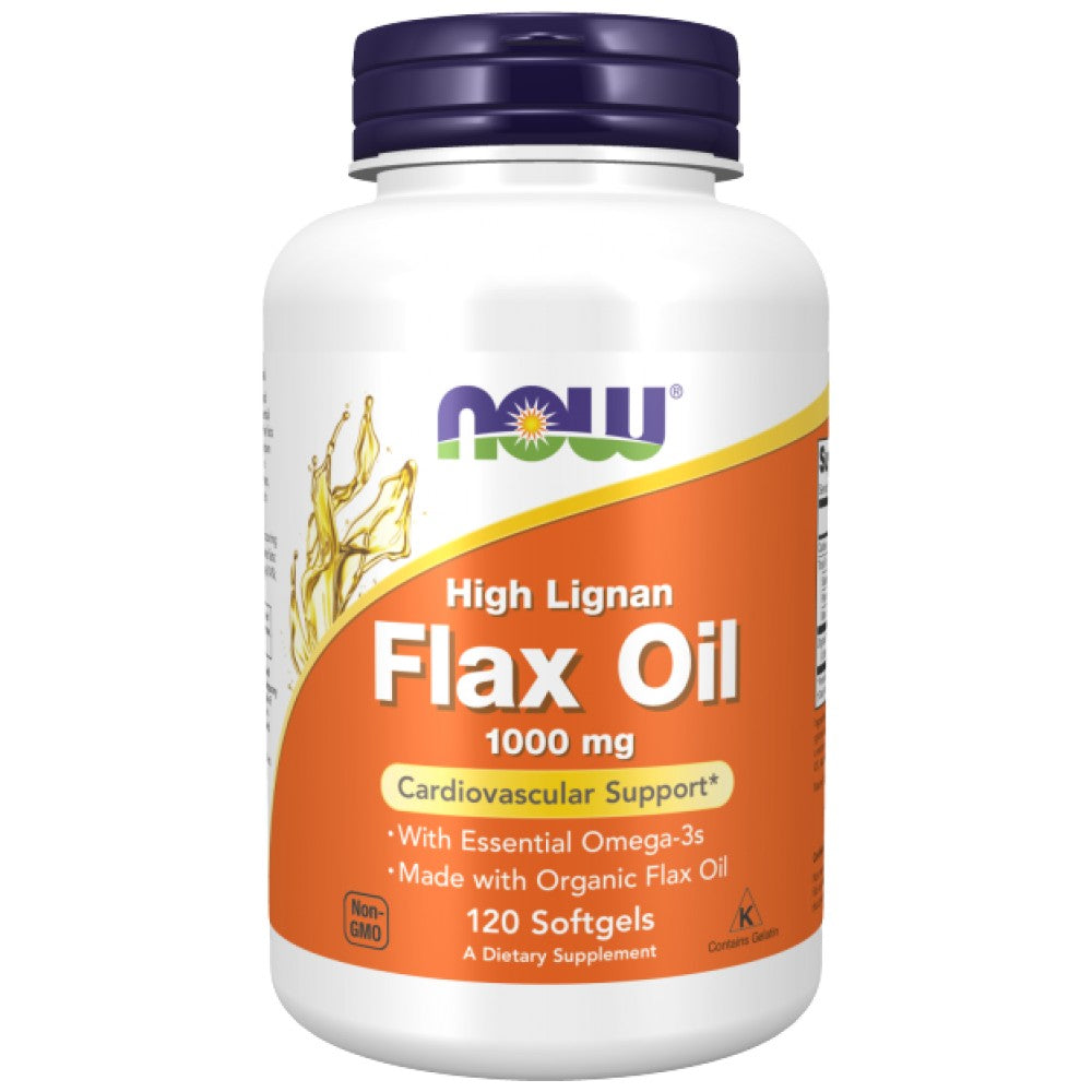 NOW Foods Flax Oil High Lignan 1000 mg - Ленено масло 1000 mg