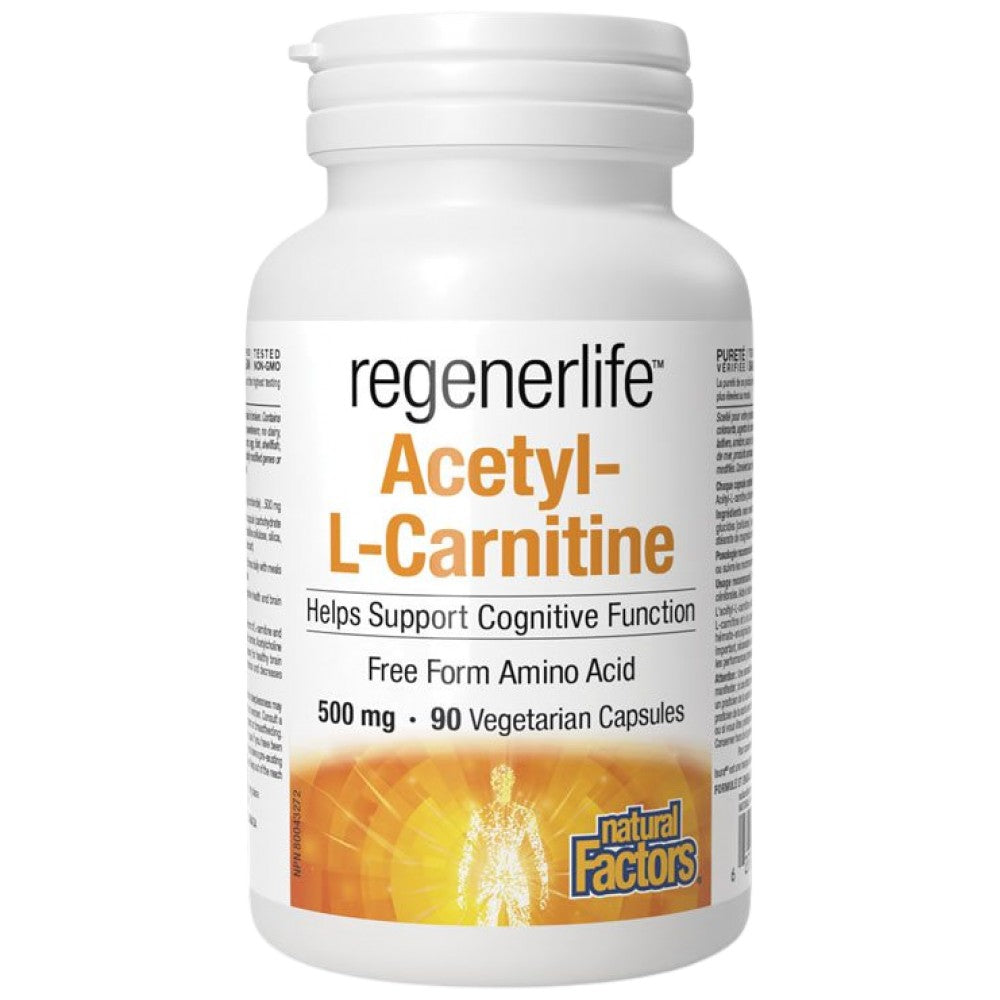 Natural Factors Regenerlife Acetyl L-Carnitine 500 mg - Ацетил Л-Карнитин 500 mg