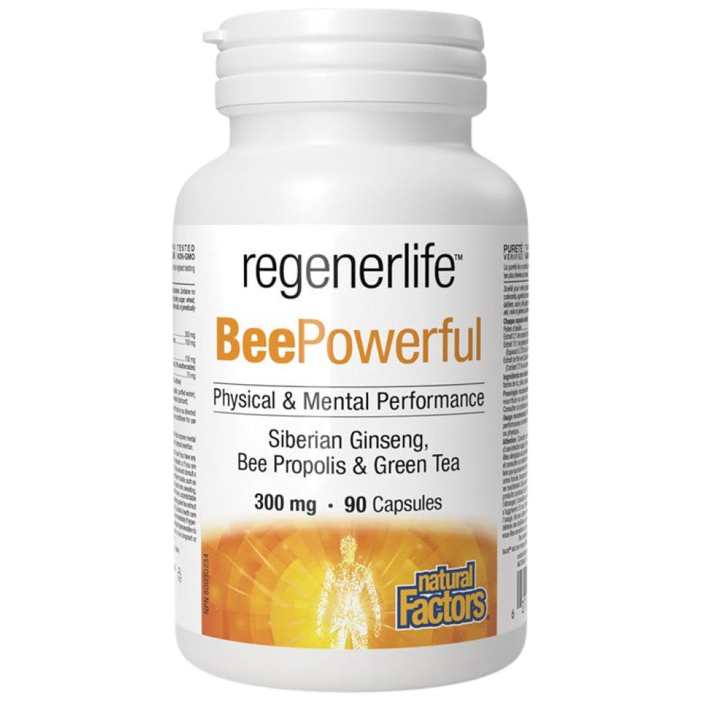 Natural Factors Regenerlife BeePowerful 300 mg - Пчелен прашец и прополис 300 mg