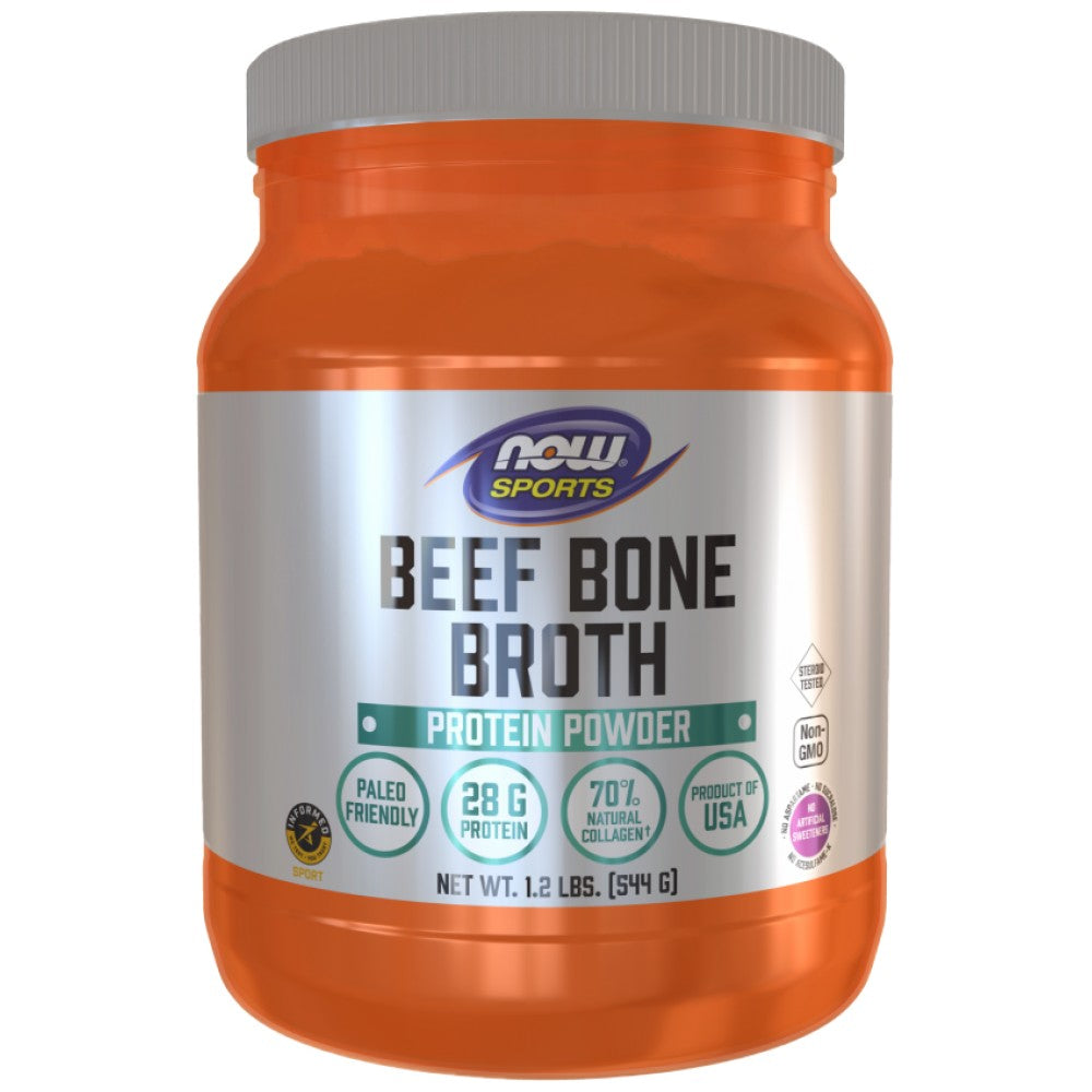 NOW Foods Beef Protein Bone Broth - Телешки протеин от костен бульон