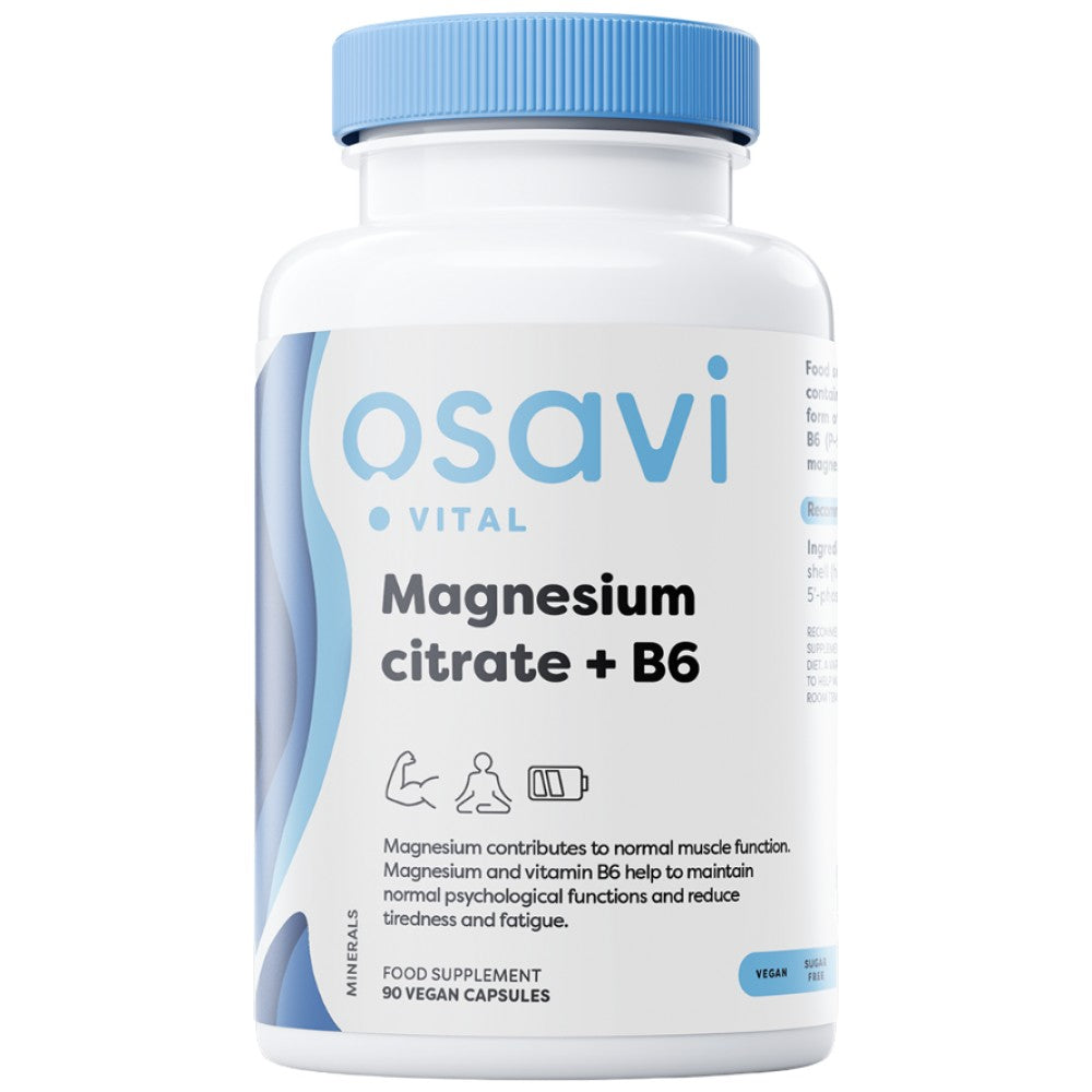 Osavi Magnesium Citrate 375 mg + B6 P-5-P - Магнезиев цитрат 375 mg с Б6