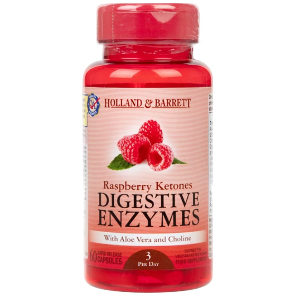 Holland And Barrett Raspberry Ketones Digestive Enzymes - Малинови кетони с ензими