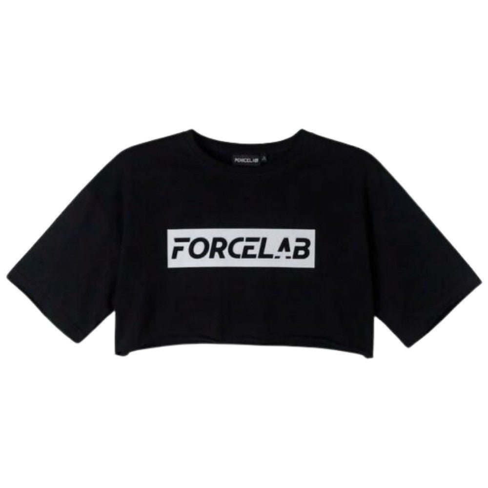 Forcelab Women Oversized Crop T-Shirt Black - Дамска кроп тениска (черна)