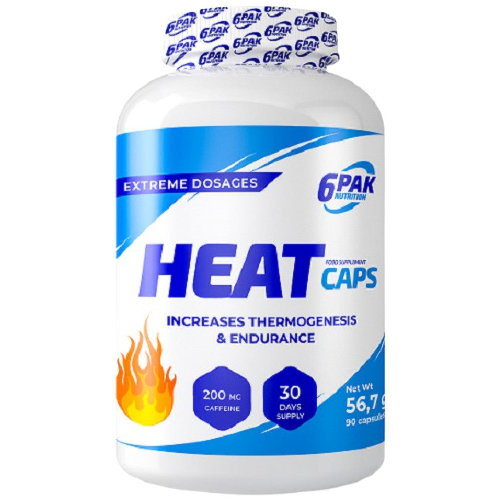 6PAK Nutrition Heat Caps - Термогенен фетбърнър капсули