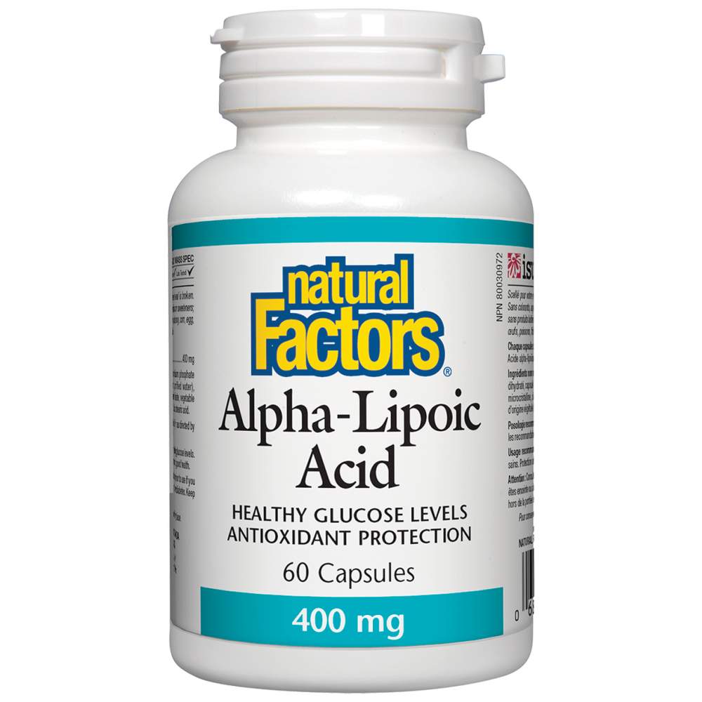 Natural Factors Alpha Lipoic Acid 400 mg - Алфа-липоева киселина 400 mg