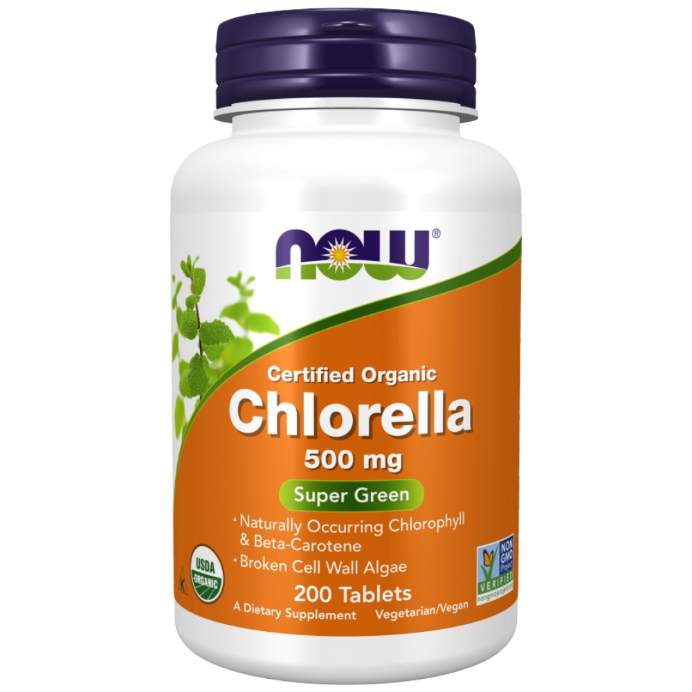 NOW Foods Chlorella Organic 500 mg - Органична хлорела 500 mg