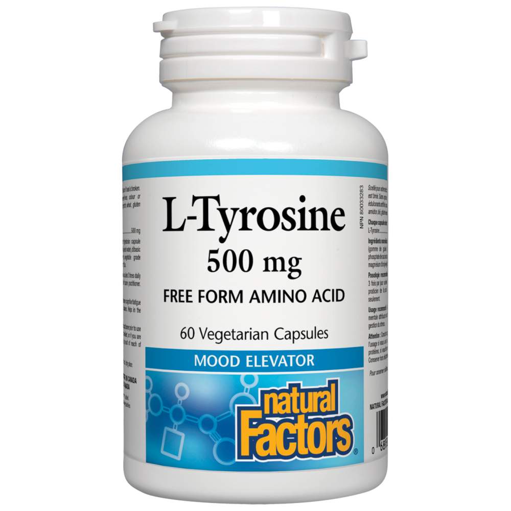 Natural Factors L-Tyrosine 500 mg - L-Тирозин 500 mg