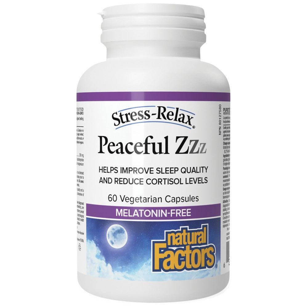 Natural Factors Peaceful Zzz Melatonin Free - Формула за сън без мелатонин