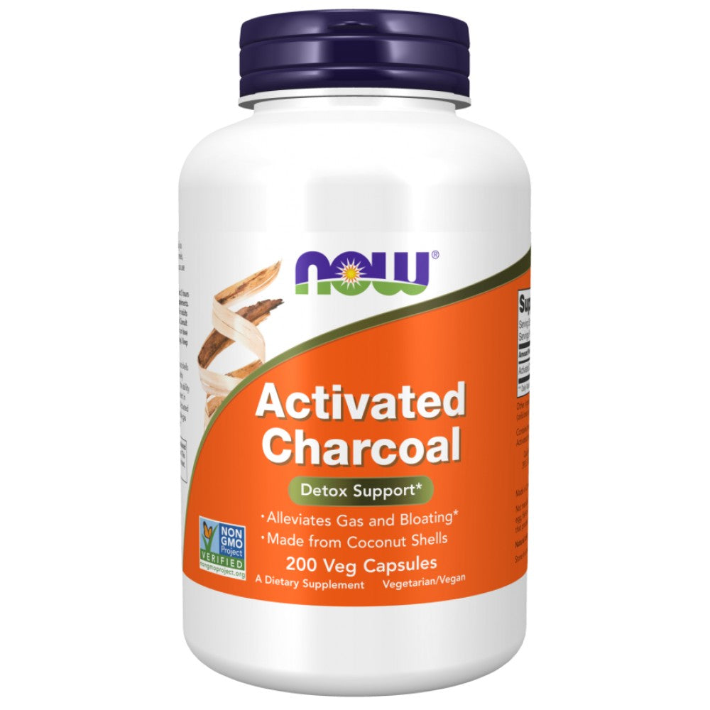 NOW Foods Activated Charcoal 280 mg - Активен въглен 280 mg