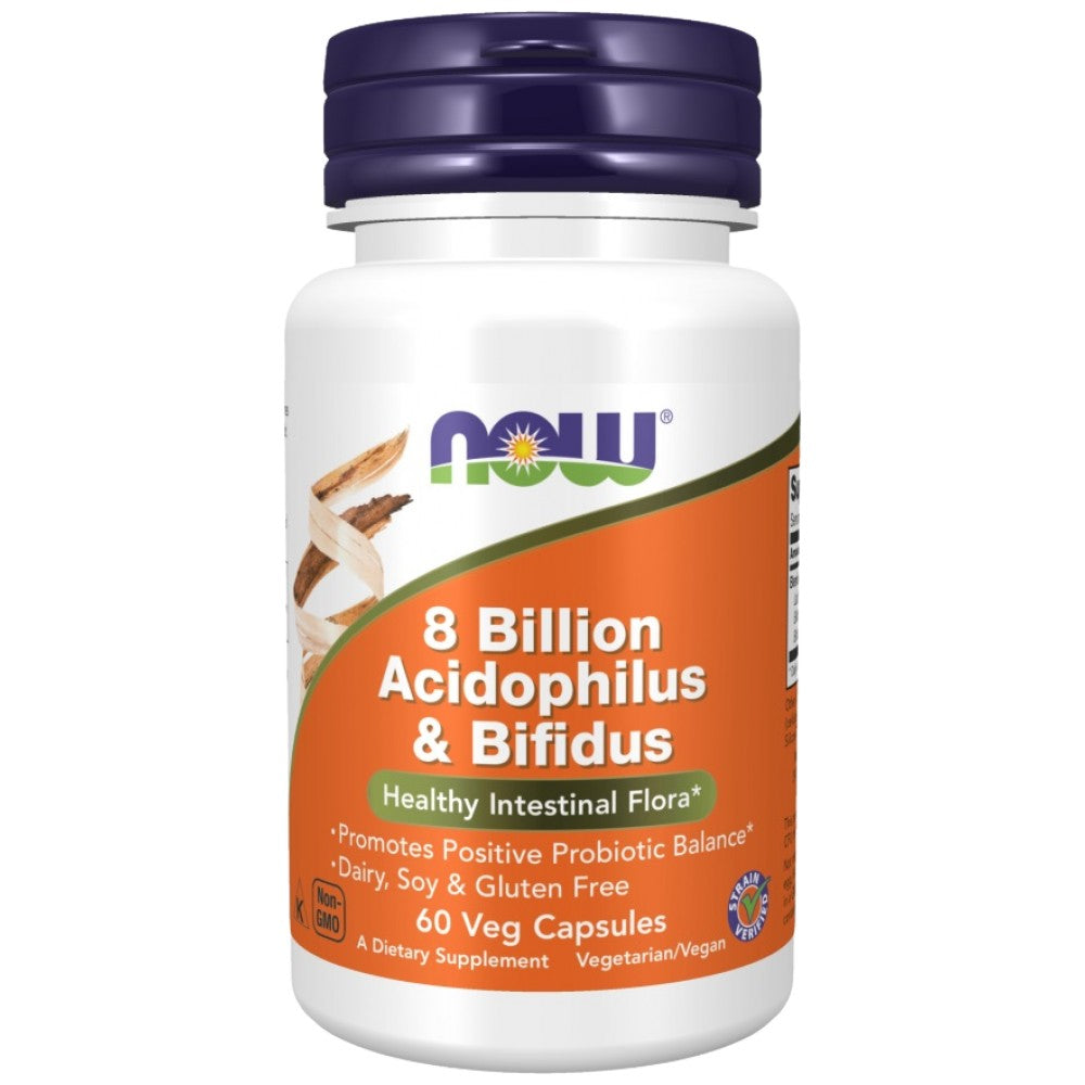 NOW Foods 8 Billion Acidophilus & Bifidus - Пробиотик 8 млрд. CFU