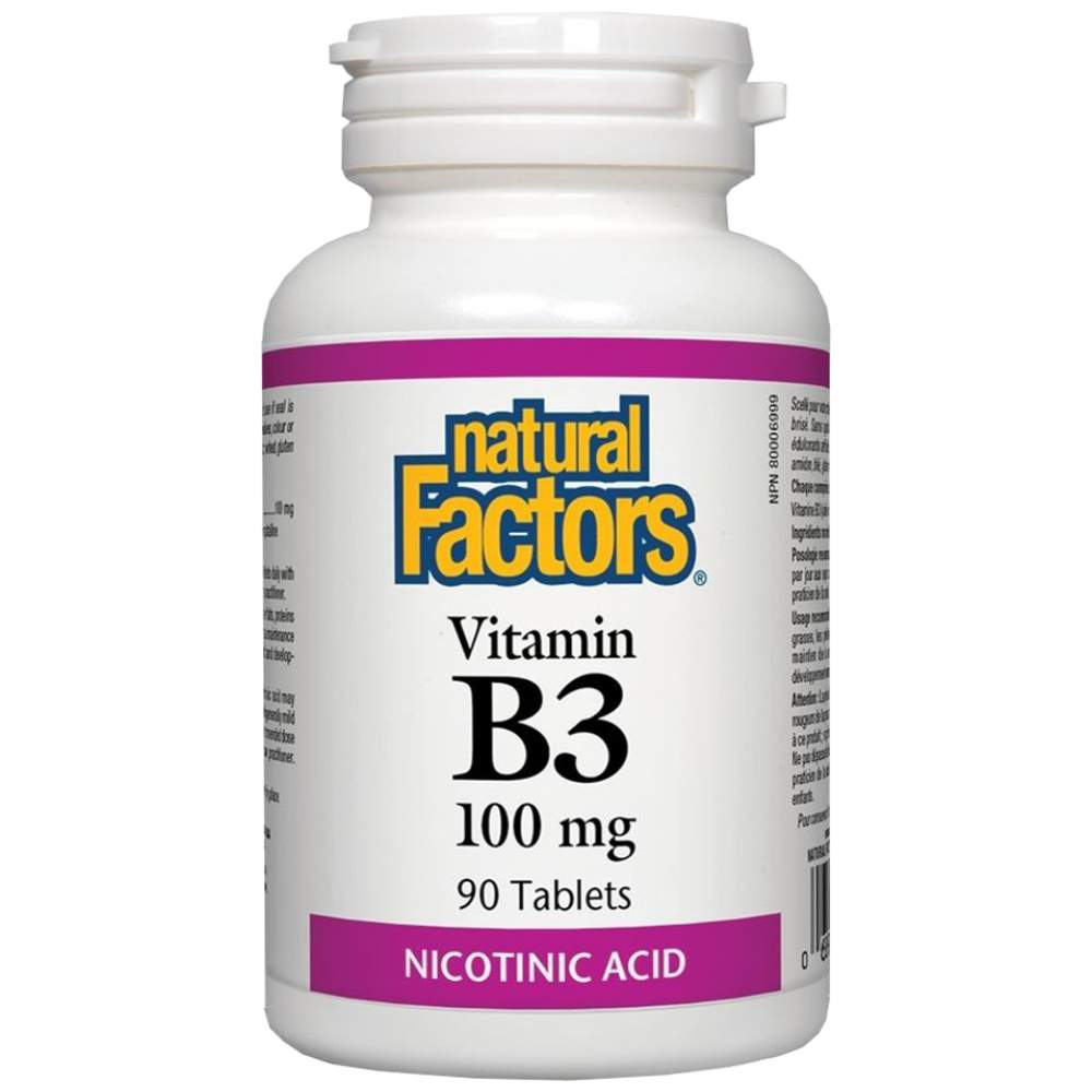 Natural Factors Vitamin B3 Niacin 100 mg - Витамин Б3 100 mg (Ниацин)