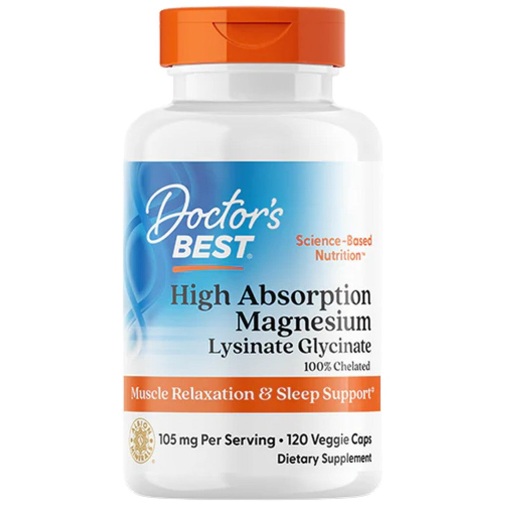 Doctor’s Best High Absorption Chelated Magnesium Glycinate 105 mg - Хелатен магнезиев глицинат