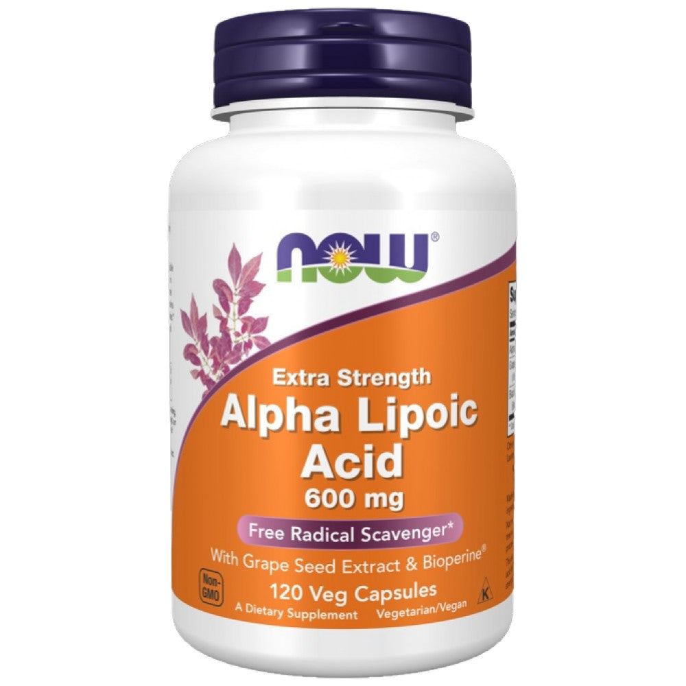 NOW Foods Alpha Lipoic Acid 600 mg Extra Strength - Алфа-липоева киселина 600 mg