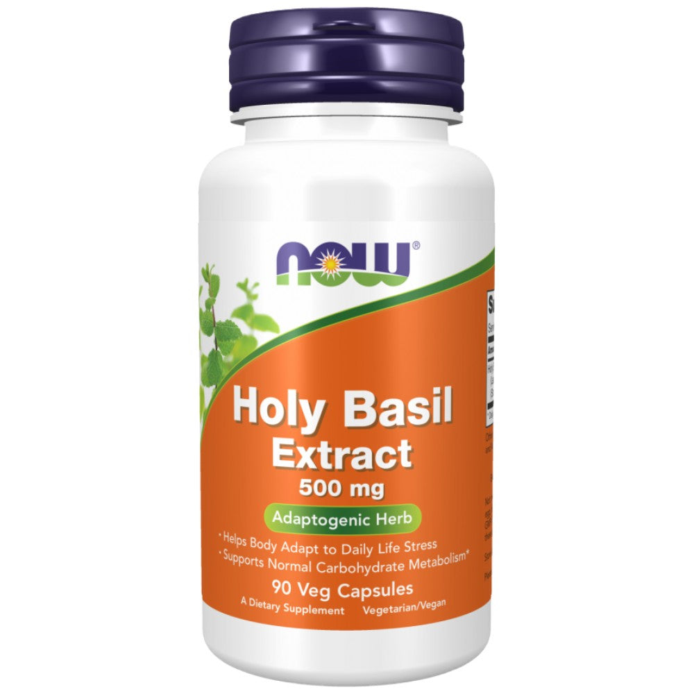 NOW Foods Holy Basil Extract 500 mg - Свещен Босилек 500 mg