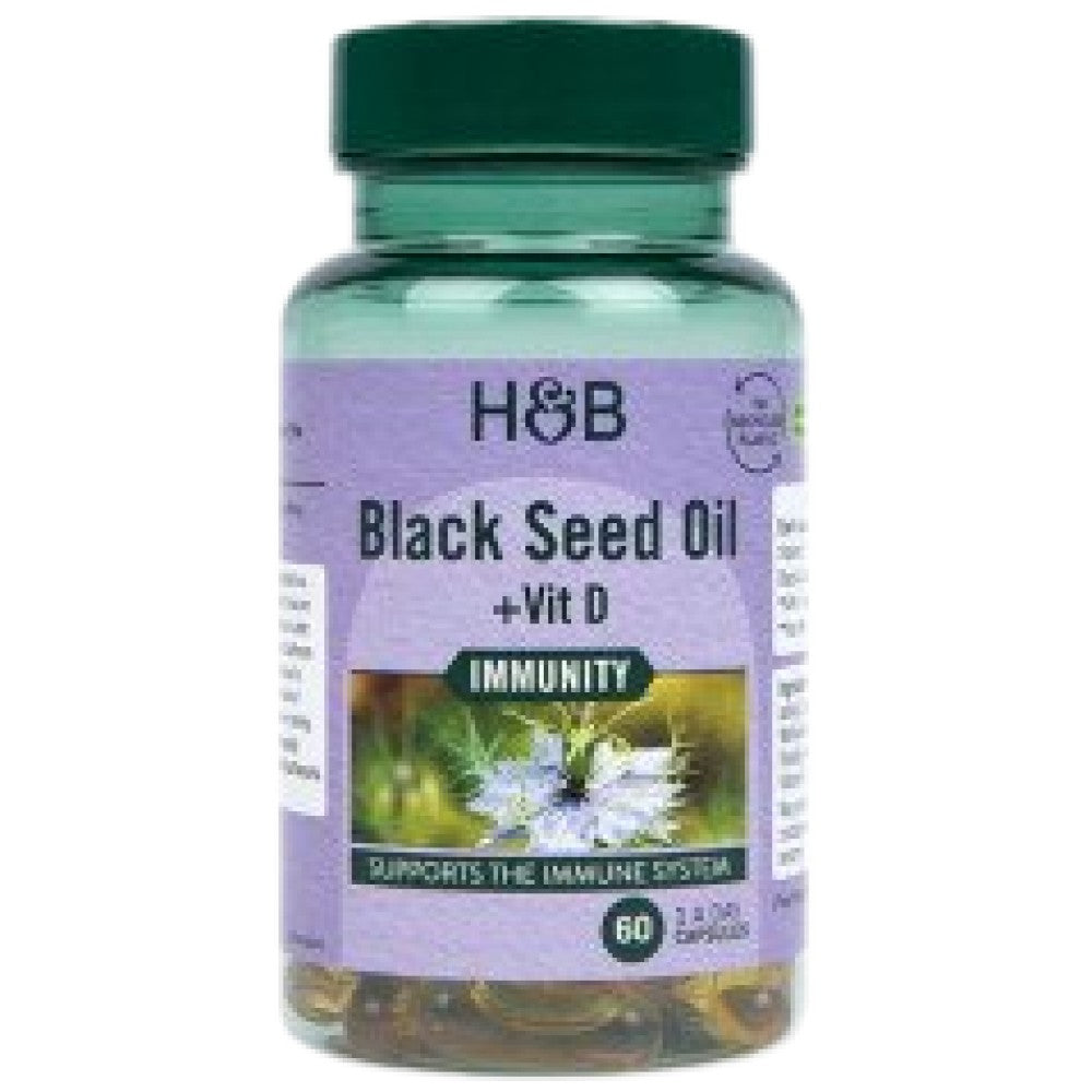 Holland And Barrett Black Seed Oil With Vitamin D - Масло от черен кимион с Витамин D