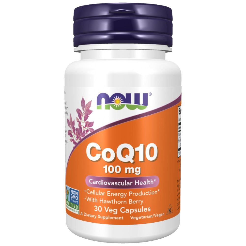 NOW Foods CoQ10 100 mg with Hawthorn Berry - Коензим Q10 100 mg с Глог