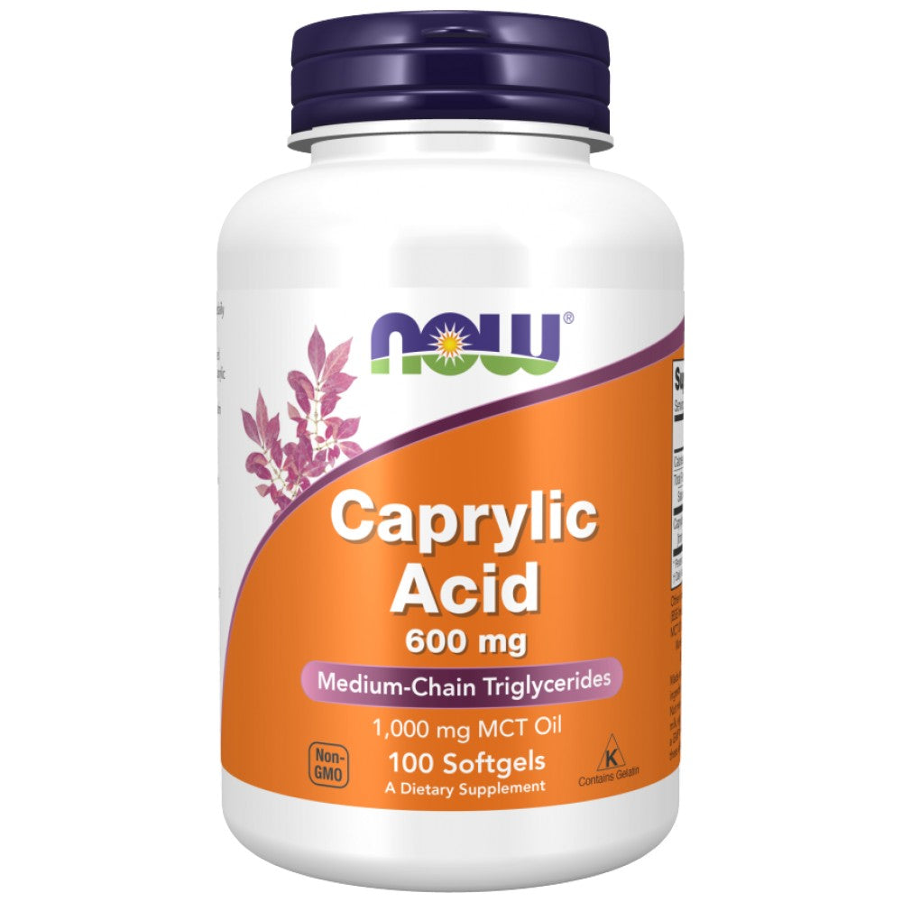 NOW Foods Caprylic Acid 600 mg - Каприлова киселина (MCT)
