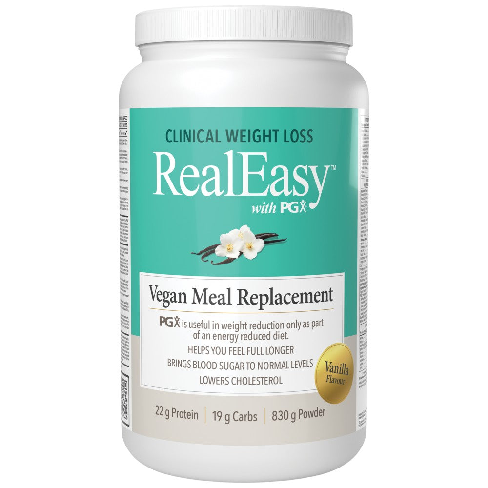 Natural Factors Real Easy with PGX Vegan Meal Replacement - Веган заместител на хранене с PGX